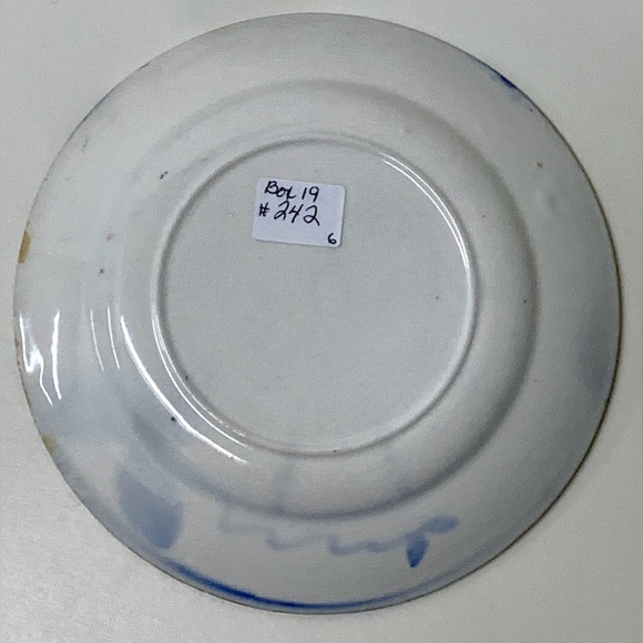 19th Century Antique Gaudy Welsh Dowsywales Pattern 6” Round Hand Painted Plate - Picture 10 of 13